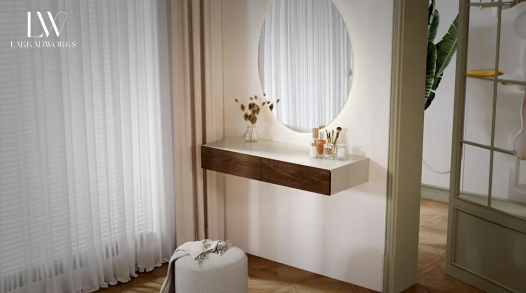 Opt for a Floating Dressing Table to Save Floor Space